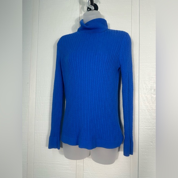 Talbots Sweaters - Talbots Women’s Blue Turtleneck Sweater Size Medium EUC